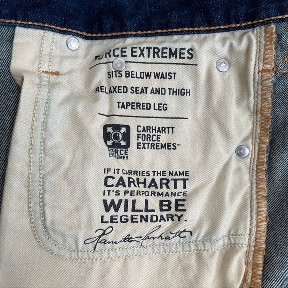 Carhartt Force Extremes Relaxed Fit Jeans | Men’s 36x30 | Workwear Tapered Leg - Picture 11 of 13
